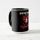 Mug Funky Boston Terrier Est Ma Valentine (Devant gauche)