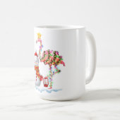 Mug Funky Christmas Tree Flamant rose Casquette Père N (Devant droit)