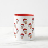 Mug Funky Custom Face Photo Père Noël Casquette Noël (Centre)