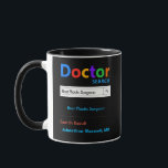 Mug Funky Custom Meilleur Docteur Chirurgien Plastique<br><div class="desc">Customisez cette drôle de coutume meilleur chirurgien plastique cadeau mug pour faire un cadeau qu'ils vont aimer. Un grand cadeau pour les médecins. RX Mugs - exactement ce que le Dr a commandé!</div>