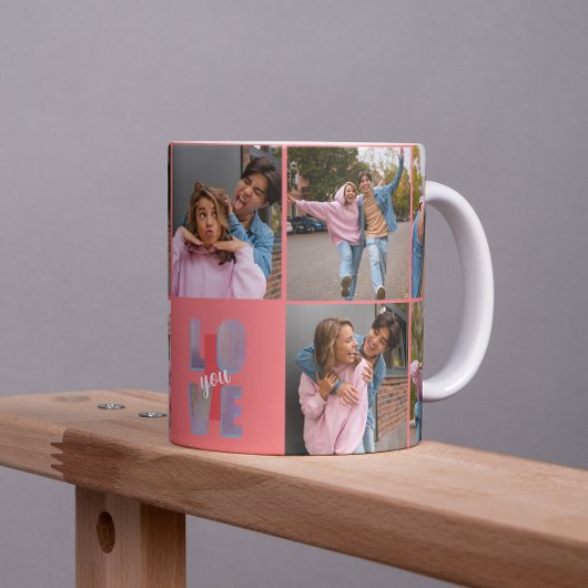 Mug Funky Energetic I Love You Photo Collage