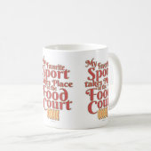 Mug Funky Food Court Sport Manger Slogan (Devant droit)