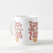 Mug Funky Food Court Sport Manger Slogan (Devant gauche)