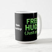 Mug Funky Free Hugs Posez-Vous Simplement À La Famille (Devant droit)