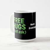 Mug Funky Free Hugs Posez-Vous Simplement À La Famille (Devant gauche)