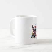 Mug Funky French Bulldog Christmas Light Santa Hat Rei (Devant gauche)