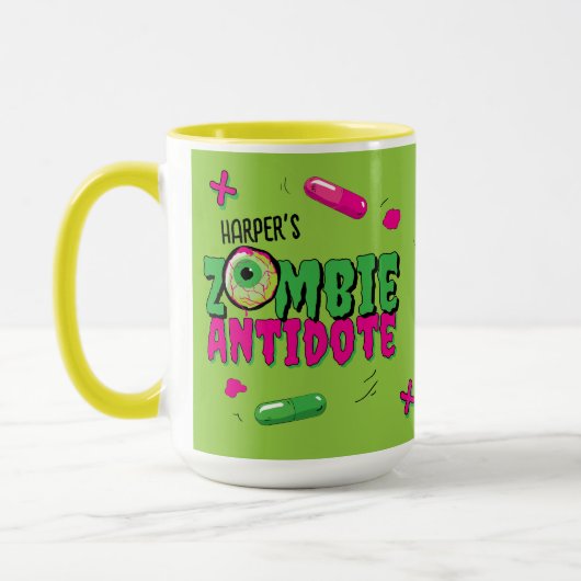 Mug Funky Fun Zombie Antidote Shhh... Pas de discussio (Gauche)