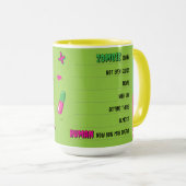 Mug Funky Fun Zombie Antidote Shhh... Pas de discussio (Devant droit)