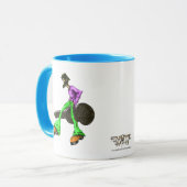 Mug Funky Hipster Guitar Player personnage de dessin (Devant gauche)