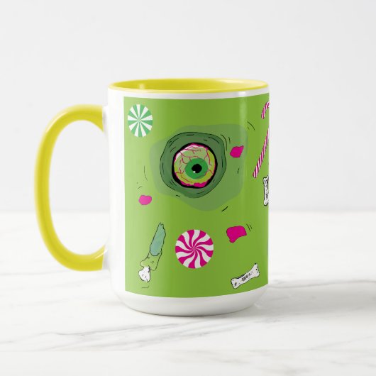 Mug Funky Mignonne Douce Foncé Mort Et Bonbons! (Gauche)