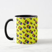 Mug Funky Neon Rainbow Block Motif (Gauche)