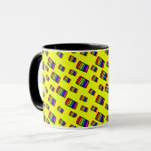 Mug Funky Neon Rainbow Block Motif (Devant gauche)