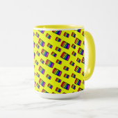 Mug Funky Neon Rainbow Block Motif (Devant droit)