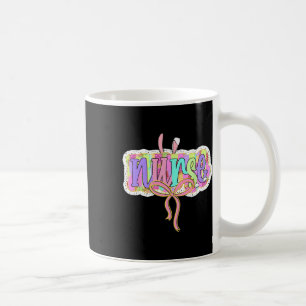 Mug Funky Nurse Coquette Bow Brushstroke Doodle Bunny