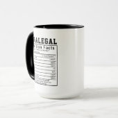 Mug Funky Paralegal Nutrition Facts Personnel employé (Devant gauche)