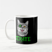 Mug Funky Pi Day Math Science Chat Pirate Couleur (Gauche)