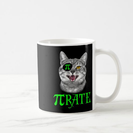Mug Funky Pi Day Math Science Chat Pirate Couleur (Droite)