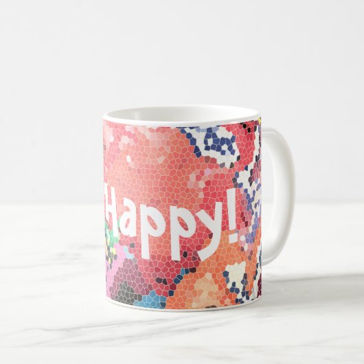 Mug Funky Pink Pastels Abstrait (Devant droit)