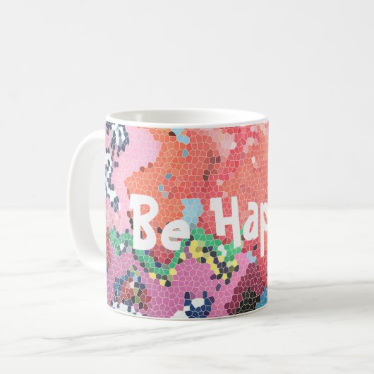 Mug Funky Pink Pastels Abstrait (Devant gauche)