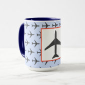Mug Funky Plane Avion Aviation Fly Airways (Devant gauche)