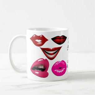 Mug Funky Pop Art Motif Lèvres sensuelles les années 7