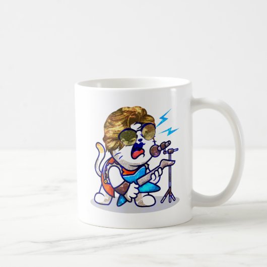 Mug Funky Rockstar Cat - Musique Cool Lover Kitty (Droite)