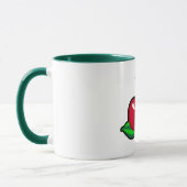 Mug Funky Rouge Vert Cerises Noires Fruit Pop Art (Gauche)