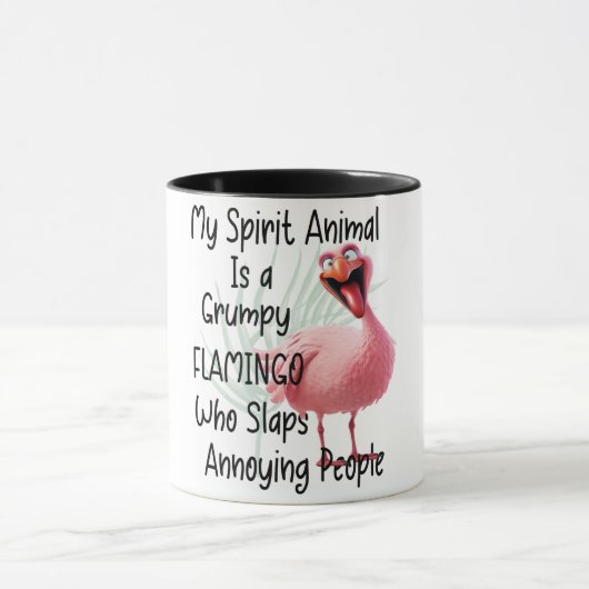 Mug Funky Sarcastic Grumpy Flamant rose (Centre)