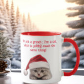 Mug Funky Sarcastique Shorthair Chat Santa Hat