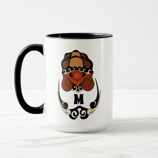Mug Funky Tortoise Chilling Monogramme (Gauche)
