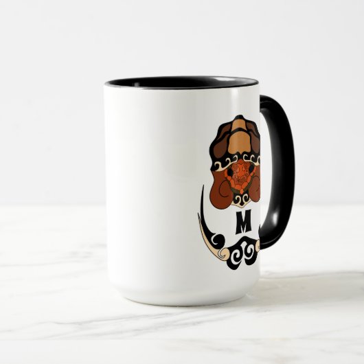 Mug Funky Tortoise Chilling Monogramme (Devant droit)