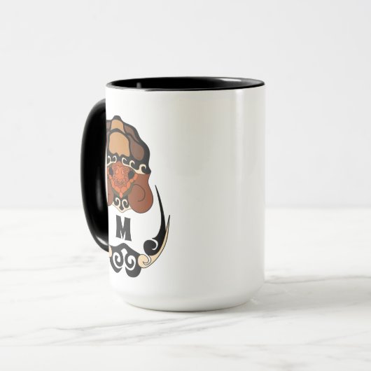 Mug Funky Tortoise Chilling Monogramme (Devant gauche)