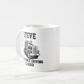 Mug Funky Transport Semi Truck Driver Nom personnalisé (Devant gauche)
