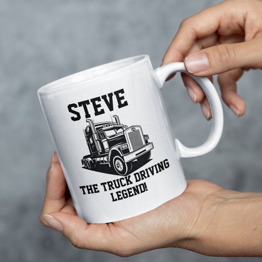 Mug Funky Transport Semi Truck Driver Nom personnalisé