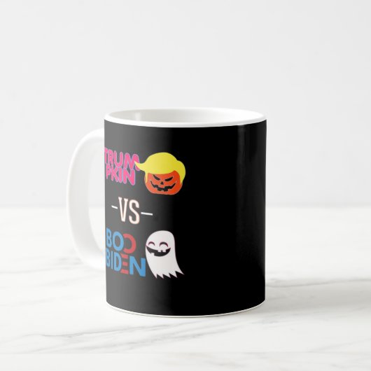 Mug Funky Trumpkin Vs Boo Biden Classe Design Hallowee (Devant gauche)