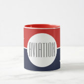 Mug Funky White Plane Avion Pilote (Centre)