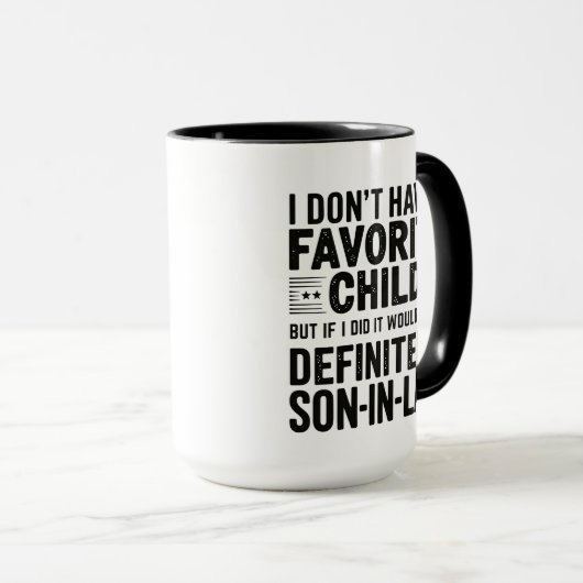 Mug FunMon Enfant Préféré Le Plus Définitivement Mon F (Devant droit)