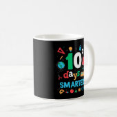 Mug Funny 100 Days Smarter Of School Math Teacher Outf (Devant droit)