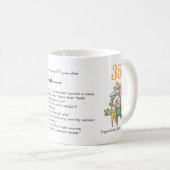 Mug FUNNY 35e anniversaire Mariage Unicornes Customisé (Devant droit)