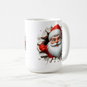 Mug Funny 3D Santa Claus Christmas Holiday Design (Devant droit)