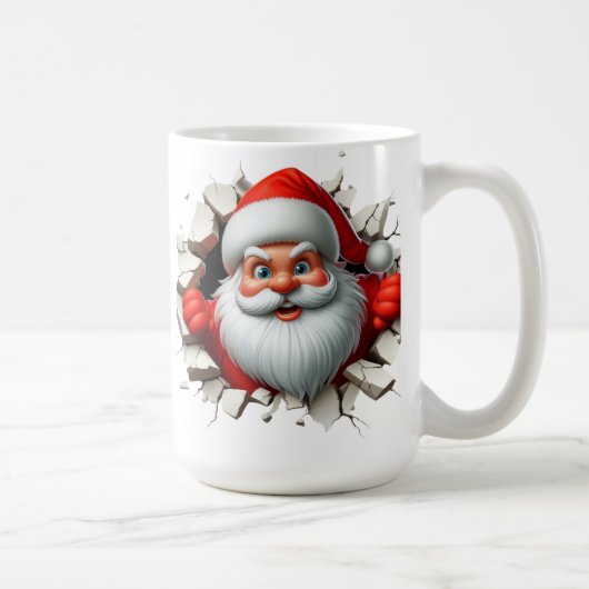 Mug Funny 3D Santa Claus Christmas Holiday Design (Droite)