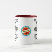 Mug Funny 40th Birthday Retro Car Banger Ajouter Nom D (Centre)