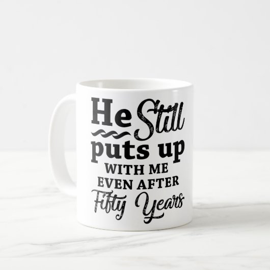 Mug Funny 50e anniversaire de Mariage (Devant gauche)
