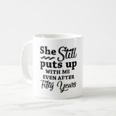 Mug Funny 50e anniversaire de Mariage (Devant gauche)