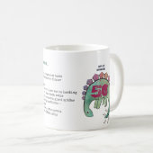 Mug Funny 50e Personnalisé 'Quand j'étais ton âge' Din (Devant droit)