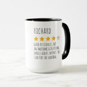 Mug Funny 5 Star Review Nom personnalisé pour le copai (Devant droit)