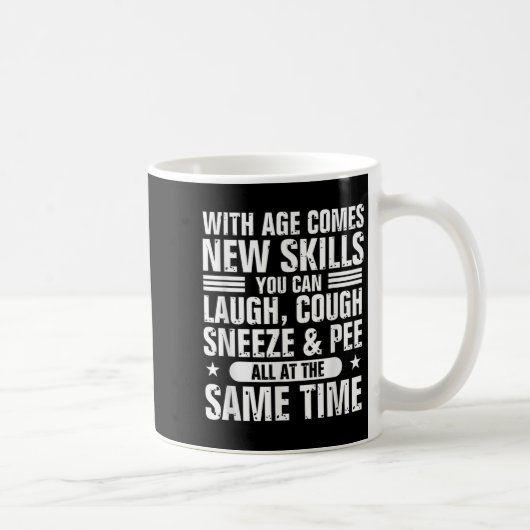 Mug Funny 60th Birthday With Age Comes New Skills Humo (Droite)