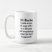 Mug Funny “65 Rocks” Birthday (Gauche)