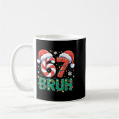 Mug Funny 67 Bruh Christmas Design Meme Lights Candy C (Gauche)
