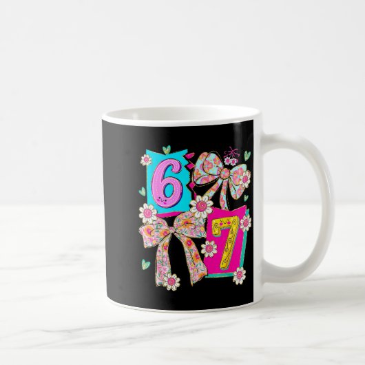 Mug Funny 67 Coquette Bow Design For Girly Aesthetic L (Droite)